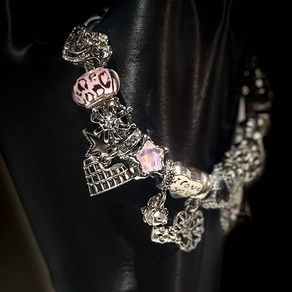 Elegant Silver Charm Bracelet - Picture 3 of 6